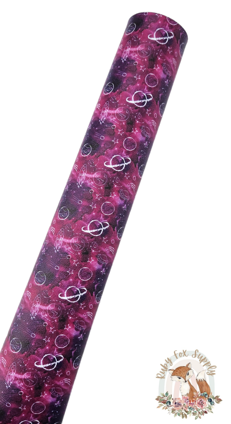 Sketchy Purple Space 9x12 faux leather sheet